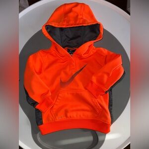 Nike Kids Bright Orange and Gray Hoodie